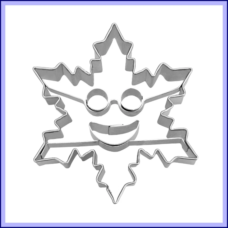 Ausstecher/Ausstechform "EISKRISTALL MIT GESICHT" 6 cm - Kristall, Schneeflocke - Bild 1 von 1