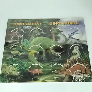 Pogs Dinosaurs Custom Caps Sealed On Card NEW - Picture 1 of 4