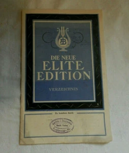 Altes Noten-Verzeichnis "Die neue Elite Edition" - Bild 1 von 3