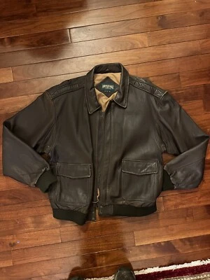 Vintage American Eagle Outfitters Brown Leather Jacket Men’s Size XL - Image 1 of 4