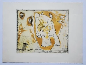 Grafik Print Farbradierung Figurativ Hannes Postma Signiert 1965 Kleingevlecht - Picture 1 of 11