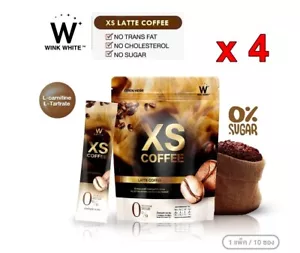 4x Wink White XS Latte Caffè Blocco Istantaneo Brucia Grassi Controllo Peso Fame 150g. - Foto 1 di 9