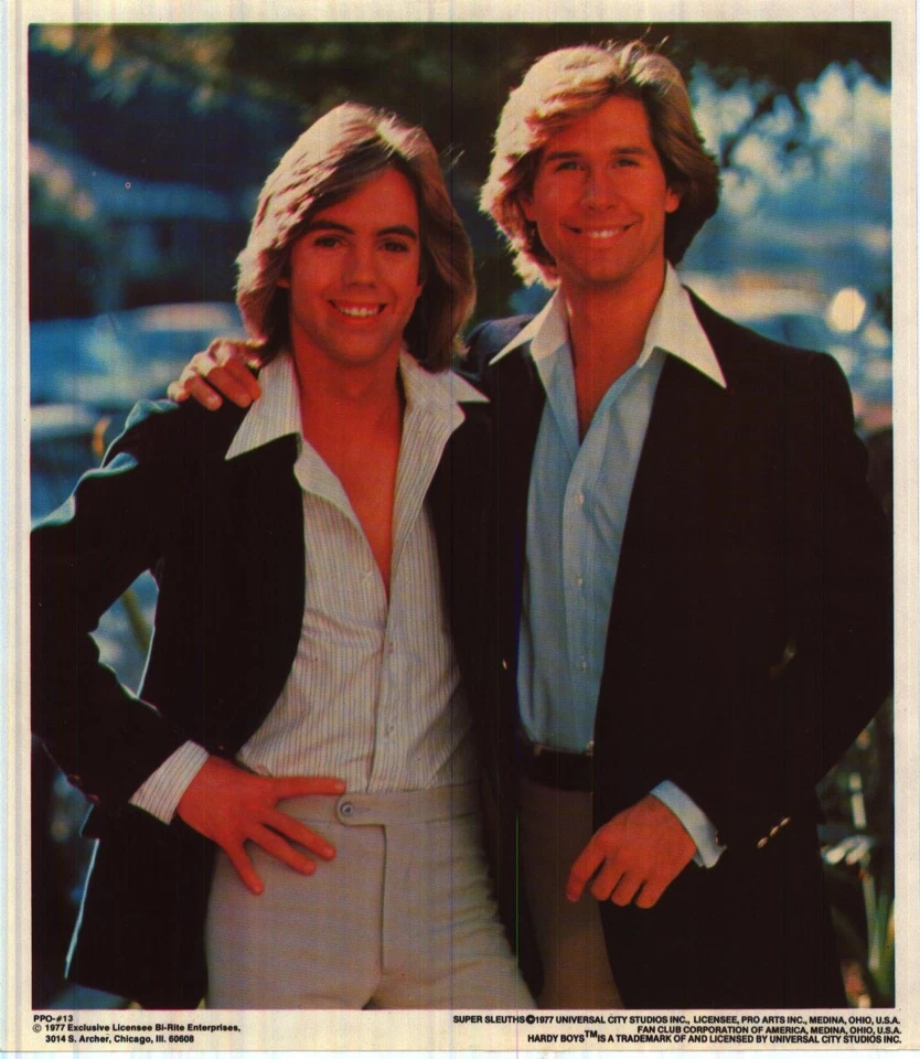 MOVIE POSTER~Shaun Cassidy Hardy Boys Parker Stevenson 1977 Put-On Sticker New~