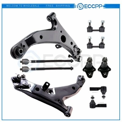 10Pcs Front Sway Bar Lower Control Arm Tie Rods For 1996-2002 Toyota For Corolla - Image 1 of 4