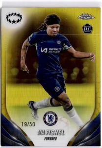 Mia Fishel 2023-24 Topps Chrome Women's Gold Refractor #39 Chelsea #19/50 - Picture 1 of 2