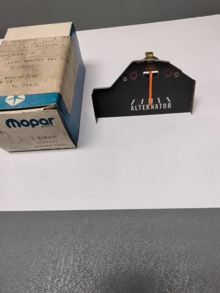 Panel de instrumentos Mopar NOS amperímetro calibre 69-70 Chrysler Newport, New Yorker, 300 Foto 1 de 1