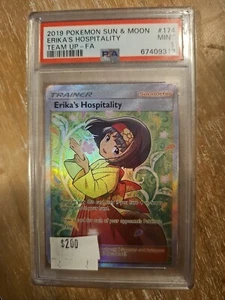 PSA 9 Pokémon TCG Erika's Hospitality Sun & Moon - Team Up 174/181 - Picture 1 of 2