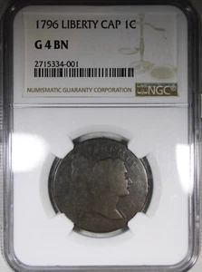 1796 Liberty Cap Large Cent NGC G4 BROWN Low Ball Better Date Coin - Picture 1 of 2