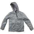 Men's Small Stylus Rain Jacket w/Hood & Zip Pockets Color is Gray Umbra
