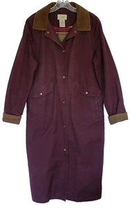 Cappotto lungo da donna LL Bean taglia media Petite Barn Jacket foderato azteco marrone - Foto 1 di 15