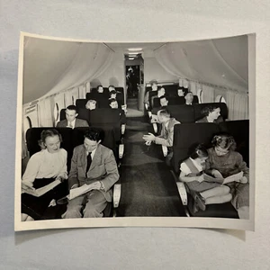 BOAC Airline Boeing Stratocruiser Interior Vintage Press Photo Photograph - Picture 1 of 9