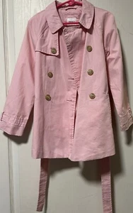 Forever 21 Girls Pink Cotton Trench coat Jacket 5-6Y - Picture 1 of 6