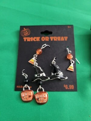 Pendientes de Halloween truco o trato 3 pares de joyas nuevo regalo al por mayor lote de 6 Foto 1 de 4