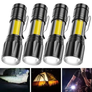 Mini LED Flashlight Camping Small Torch USB Rechargeable Pocket Light EDC Lamp - Picture 1 of 14