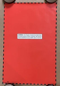 Surgeon General Warning Vintage Poster Joke Comedy Health Satire Funny Headshop - Picture 1 of 9