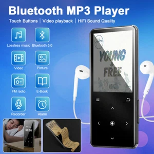Bluetooth 5.0 MP3 Music Player w/ HD Speaker/FM Radio/Video Play/Voice Recorder - Picture 1 of 17