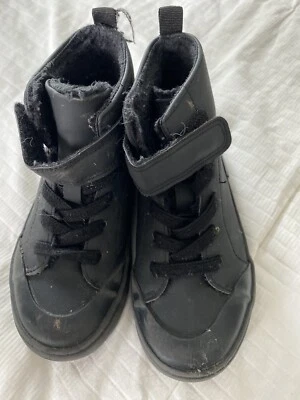 Zapatillas negras de piel sintética H&M para niños pequeños talla 11,5 Foto 1 de 4
