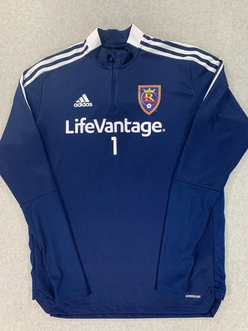 Real Salt Lake MLS Adidas Prime Green Soccer Pullover (Men's Large) Blue Cover