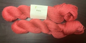 (Lot of 2) Pascuali Pinta Yarn Merino Wool Mulberry Silk Ramie, 114 Coral - Picture 1 of 6