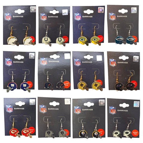 NFL Helmet Dangle  Earrings Pick your Teams 1211224 Cover