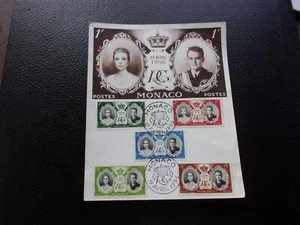 MONACO - carte 1er jour 19/4/1956 (2eme choix) (B5) - Picture 1 of 2