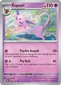 Espeon 086/197 Obsidian Flames OBF Pokemon Card - NM - Picture 1 of 1