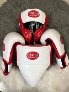 Skills Boxing Kit - Gloves, Head Guard, Groin Guard - Premium Boxing Set - Picture 1 of 9