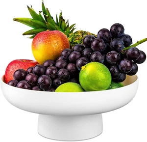 10.4 Inch Fruit Bowl, Fruit Bowl for Kitchen Counter, Pedestal Fruit Bowl for Ta - Picture 1 of 8