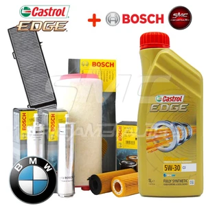 Kit tagliando BMW f20 120d 118d 116d 125d BOSCH + 6 litri olio CASTROL C3 N47 - Foto 1 di 5