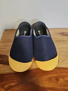 Mahabis Convertible Snap Shoes  Navy Blue with Yellow Rubber Sole Size EURO 38 - Picture 1 of 12