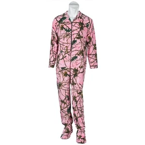 Ladies Footed Pink Forest Camo PJ Lounger - Size SMALL - Picture 1 of 1