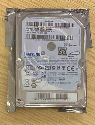 NEW SAMSUNG 500GB SATA HARD DRIVE LAPTOP APPLE MACBOOK HN-M500MBB- - Image 1 of 3