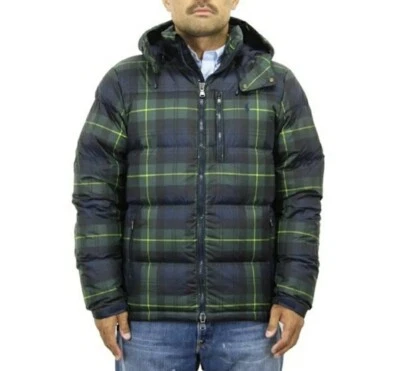 Polo Ralph Lauren Reloj Negro Tartán Azul Cuadros Puffer Chaqueta Para Hombre Talla XL NUEVO CON ETIQUETAS  Foto 1 de 4