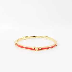 Pulsera Apilable Esmaltada Tory Burch Serif-T Rojo OS - Imagen 1 de 12