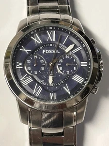 Working Men's Gunmetal Grey Fossil Grant FS4831 Chronograph Quartz Watch AG - Picture 1 of 9