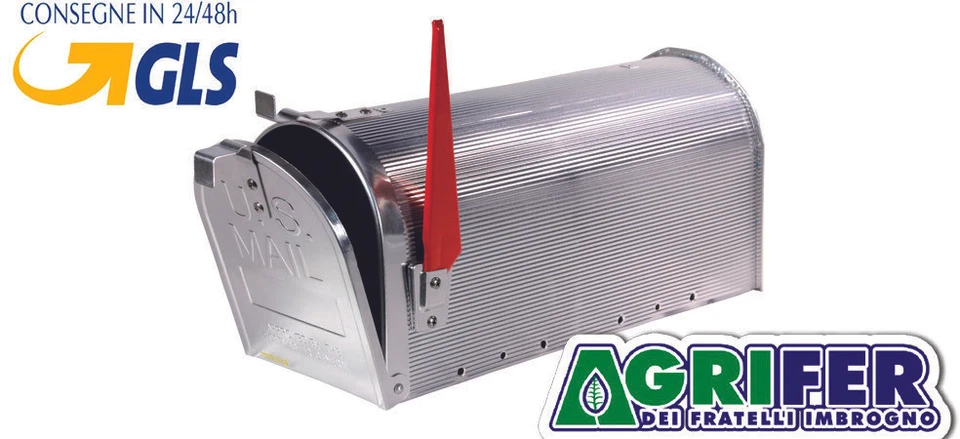 MAURER CASSETTA POSTALE STILE AMERICA TOPOLINO POSTA ESTERNO ALLUMINIO FI93948