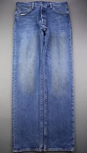 Men's 2016 Levi's Button Fly 501 Jeans Straight Stretch Medium Wash Size 32x32 - Picture 1 of 9
