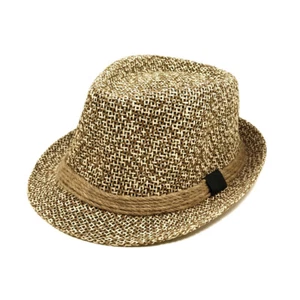 Premium Classic Two Tone Fedora Straw Hat - Different Colors - Picture 1 of 6