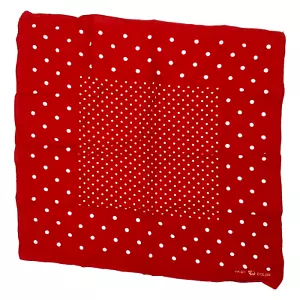 Bandana bufanda a lunares roja trompa elefante color rápido vintage 16,5"x15,75" - Imagen 1 de 6