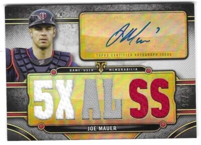 JOE MAUER 2024 Topps Triple Threads Autograph Relics "Twins MVP" #13 of only 36! - Image 1 of 2