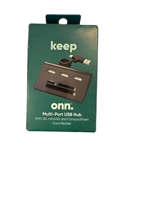 Keep Onn Multi-Port USB Hub with SD, microSD & CompactFlash Card Reader $2 Ship! - Image 1 of 3