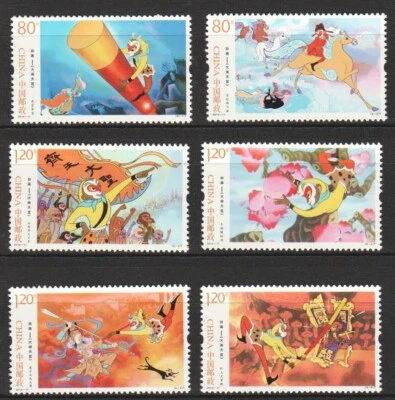 P.R. OF CHINA 2014-11 ANIMATION JOURNEY TO THE WEST COMP. SET OF 6 STAMPS MINT - Image 1 of 3