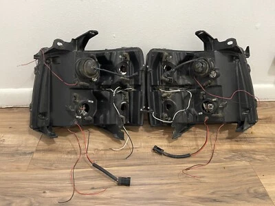 Faros proyectores LED halo luces negras para Chevy Silverado 1500/2500/3500 2007-2013 Foto 1 de 2