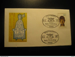 Stuttgart 1977 25 Year Baden-Wurttemberg Heraldry Cancel Cover Germany - Picture 1 of 1