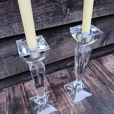 2 X Galway Crystal Candlesticks FREE P&P 
