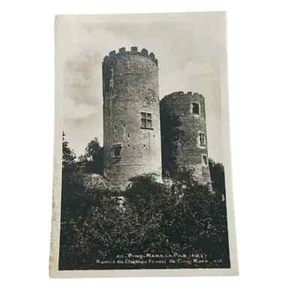 Postal RPPC Cinq-Mars La Pile Ruines du Chateau Feodal Francia De colección B341 - Imagen 1 de 2