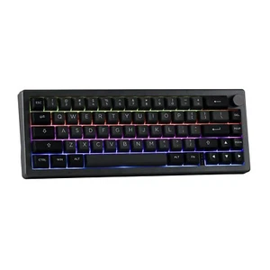 EPOMAKER EK68 Clavier de Jeu sans Fil 65%, Joint Interchangeable à Chaud Mécanique K... - Photo 1/9