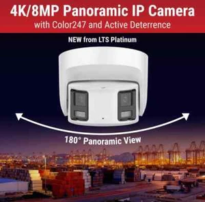 LTS CMIP3C8PW-SDL IP 8MP 180 Panoramic 4mm Full Color 247 WDR Turret Dome Camera - Picture 1 of 6