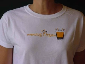Camiseta blanca SCREAMING ORGASM cóctel para mujer bar hogar bebida ropa gráfica camiseta - Imagen 1 de 2