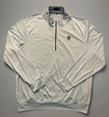 Pullover Stitch Golf 1/4 Cuarto Cremallera Azul Rendimiento Capa Elástica Logo XL JBHS Foto 1 de 4